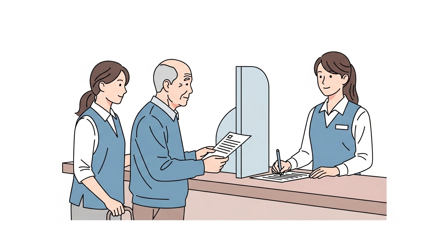 要介護認定申請の様子