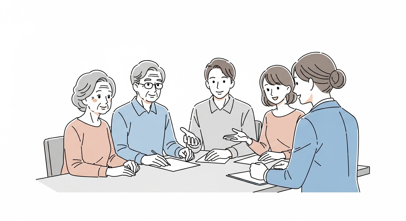 ケアプラン作成の様子