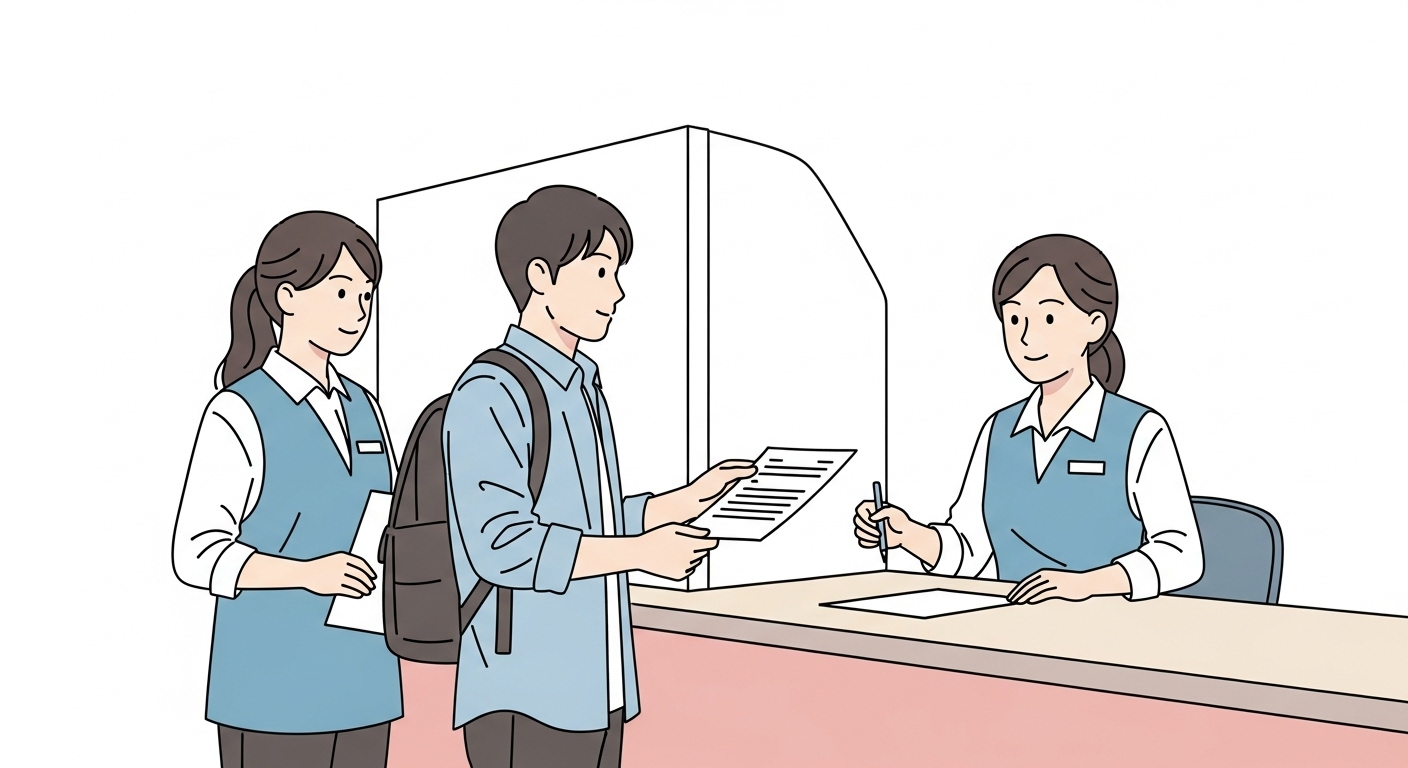 障害福祉サービス申請の様子